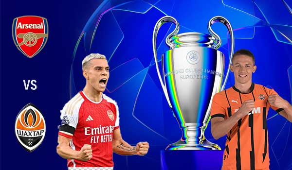 Arsenal vs FC Shakhtar Donetsk 02:00 23/10 Champions League