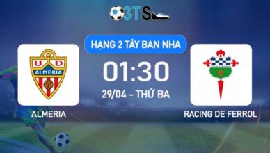 Phân tích, Dự đoán Almeria vs Racing de Ferrol 01:30 29/04 Hạng 2 Tây Ban Nha