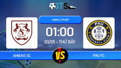 Phân tích, Dự đoán Amiens SC vs Pau FC 01:00 03/05 Hạng 2 Pháp