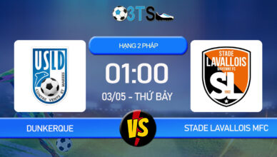 Phân tích, Dự đoán Dunkerque vs Stade Lavallois MFC 01:00 03/05 Hạng 2 Pháp