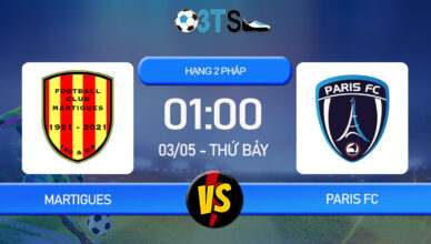 Phân tích, Dự đoán Martigues vs Paris FC 01:00 03/05 Hạng 2 Pháp