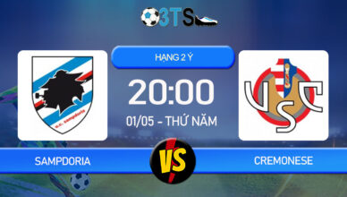 Phân tích, Dự đoán Sampdoria vs Cremonese 20:00 01/05 Hạng 2 Ý