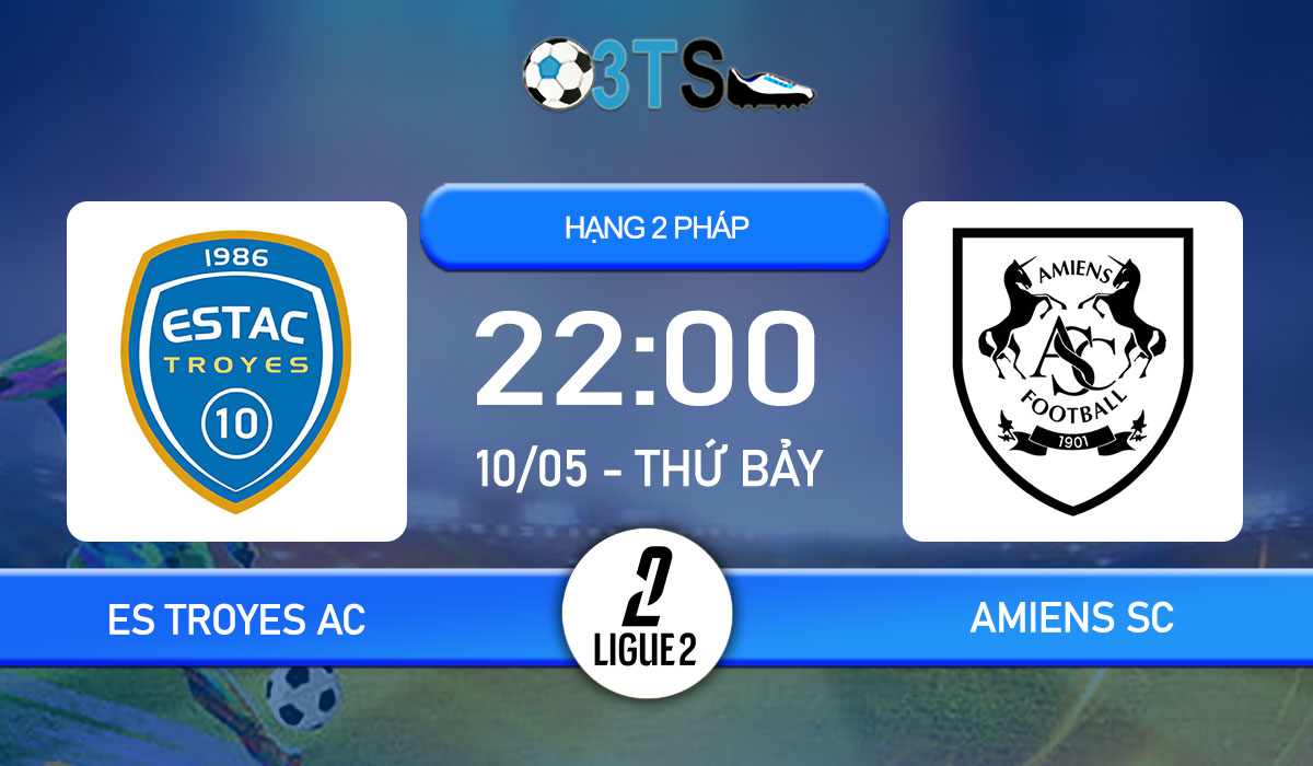 Phân tích, Dự đoán ES Troyes AC vs Amiens SC 22:00 10/05 Hạng 2 Pháp