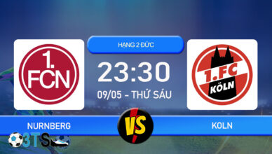 Phân tích, Dự đoán Nurnberg vs Koln 23:30 09/05 Hạng 2 Đức